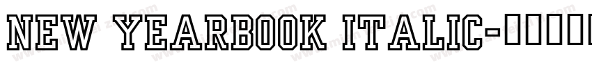 New Yearbook Italic字体转换